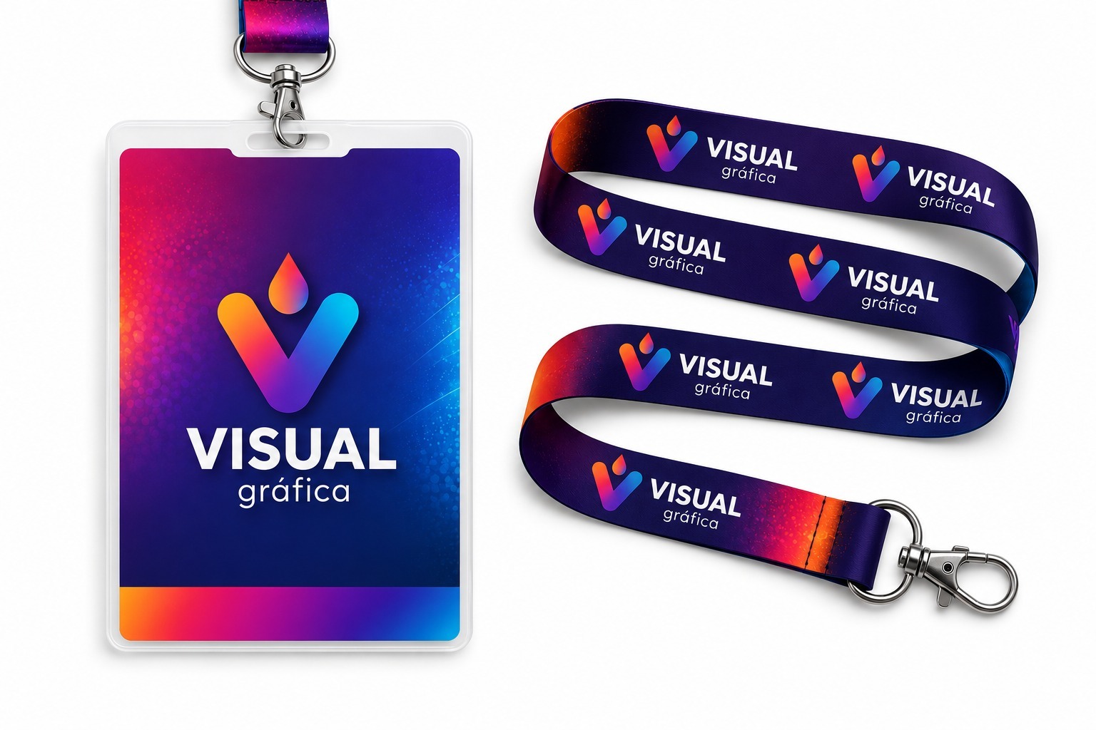 Crachás e cordões personalizados